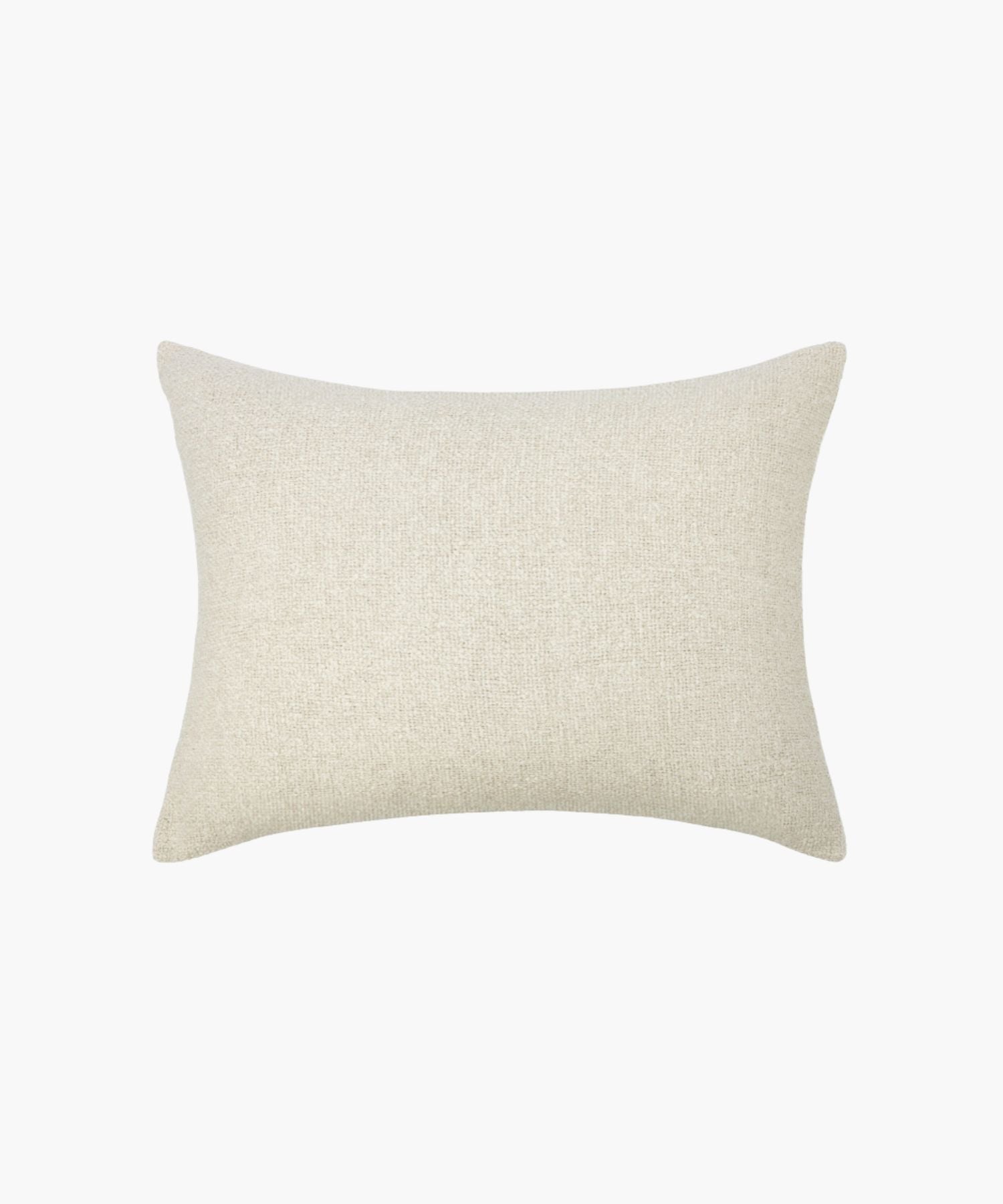 Rectangular ivory sham with boucle weave and clean knife-edge finish, styled against a white background.