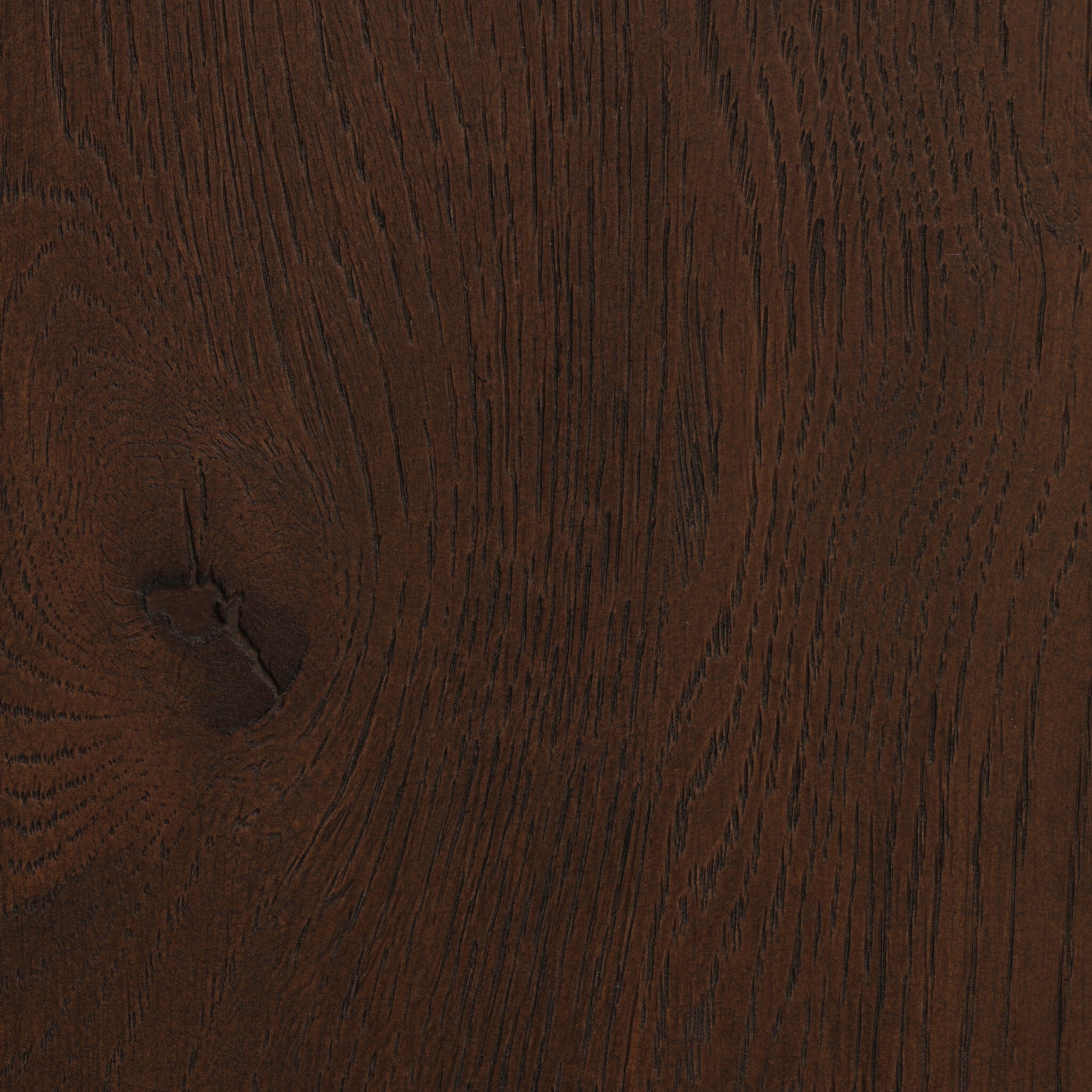 Close up of the coffee table showing its color and wood grain.