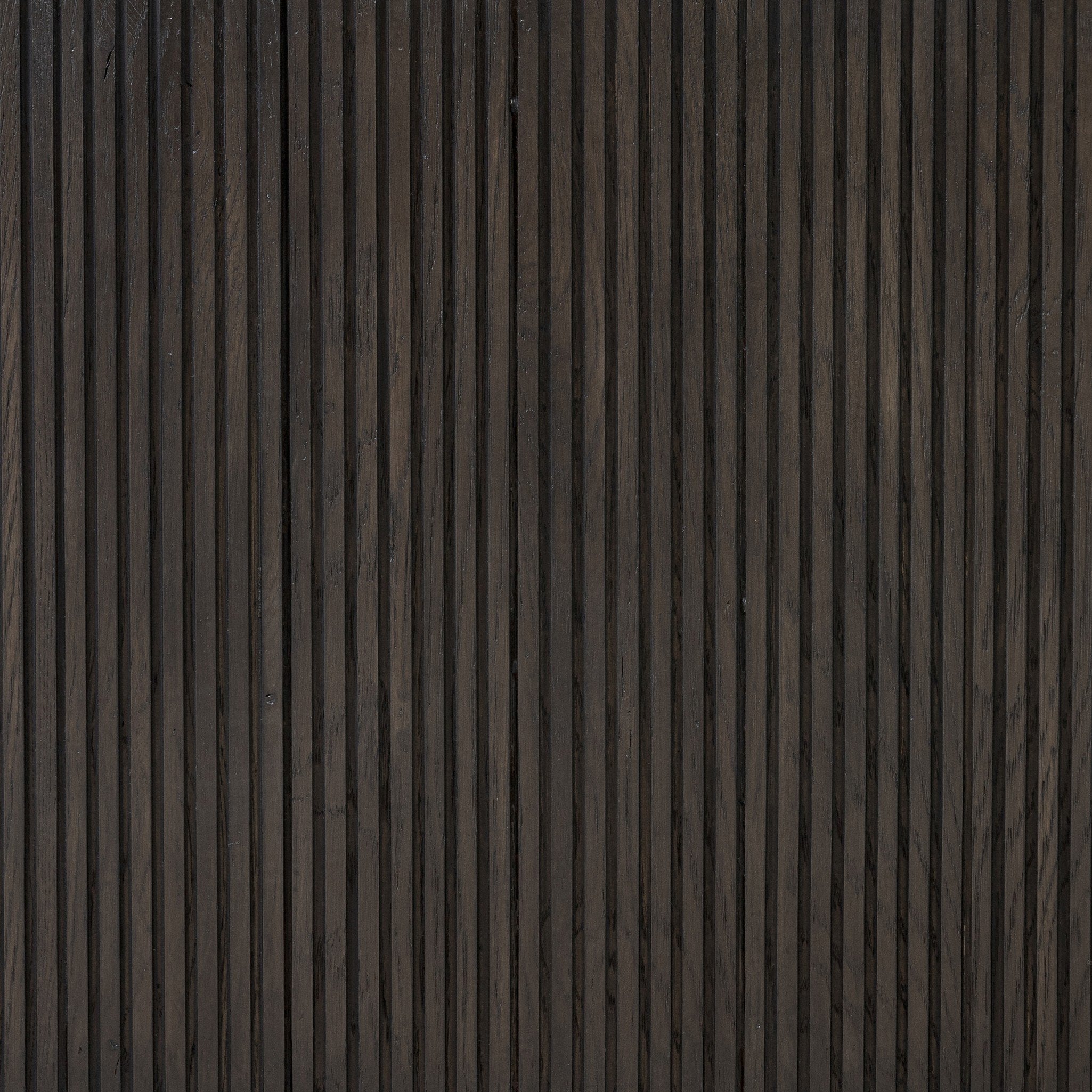 Close up of the console table showing its color and reeding detail.