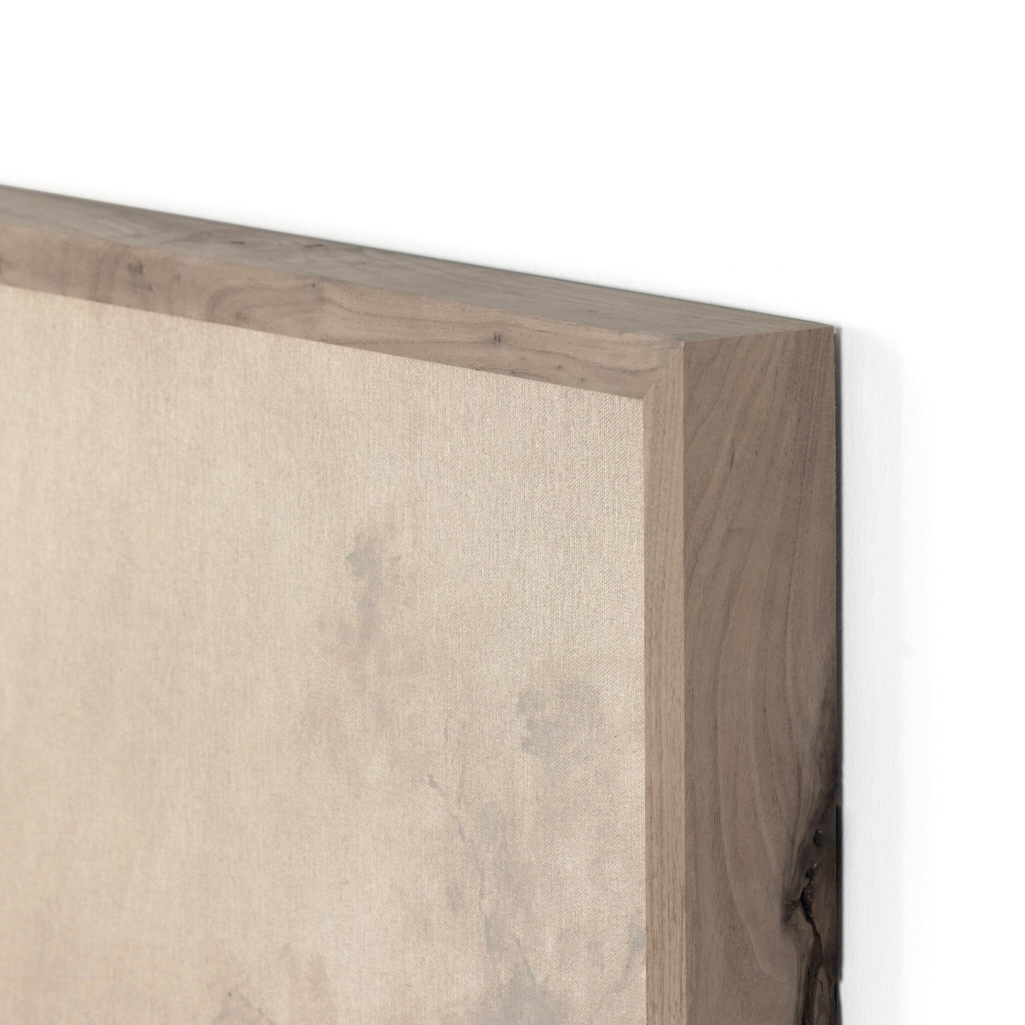 Close up of wooden picture frame.