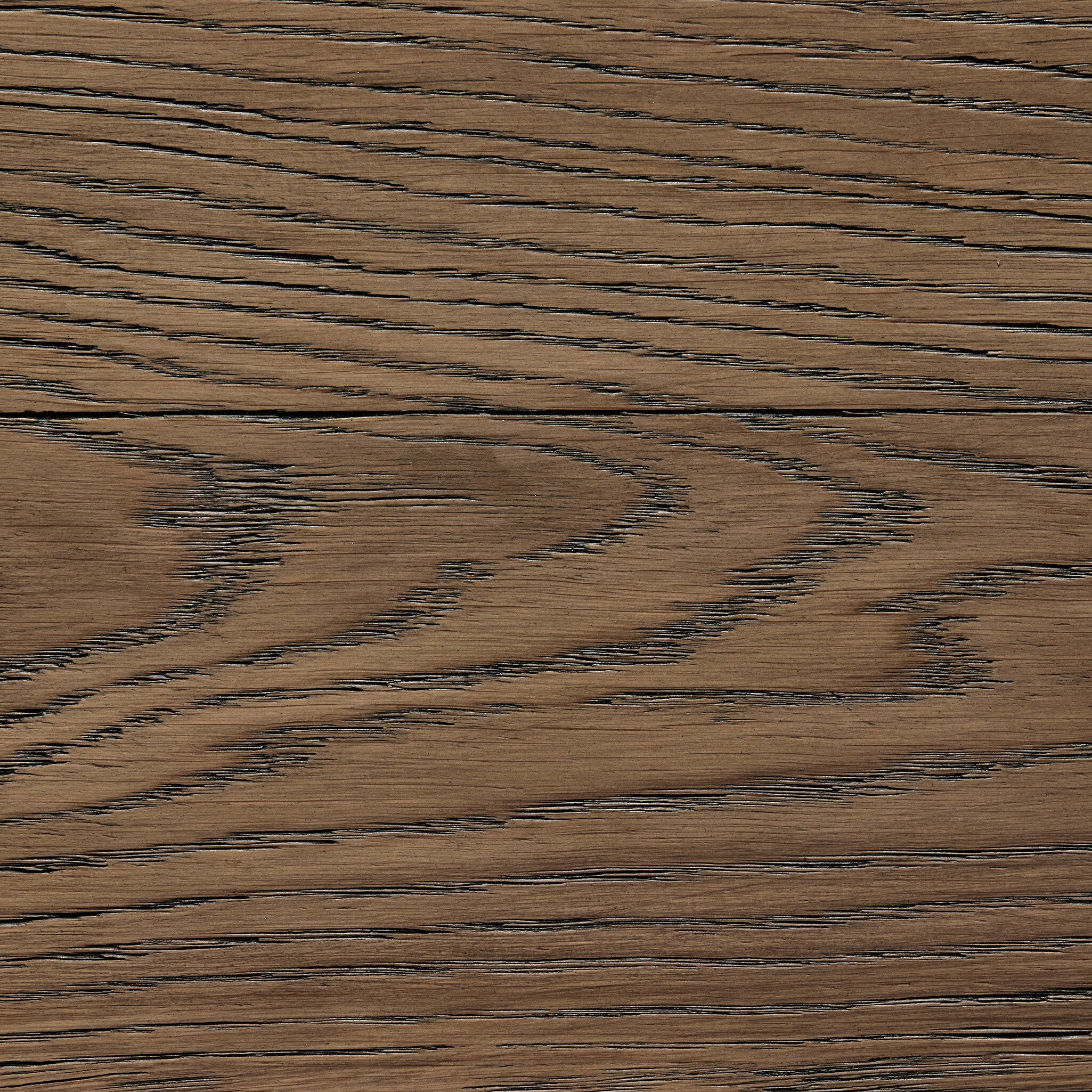 Close up of a coffee table showing its color and wood grain.