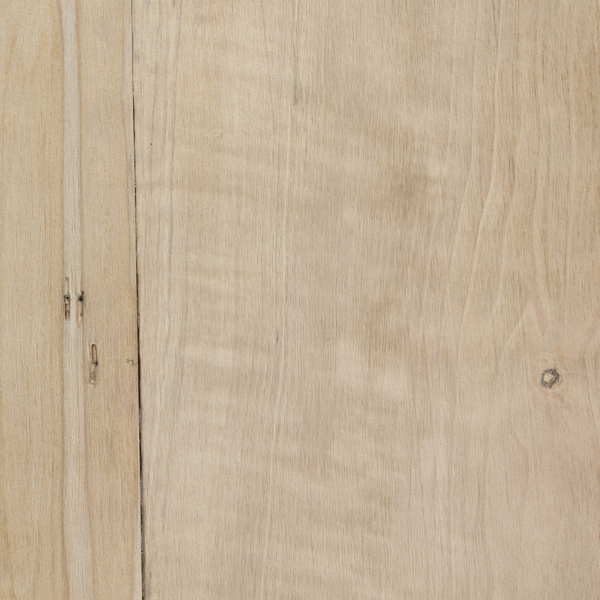 Close up of a wooden console table showing its color and graining.
