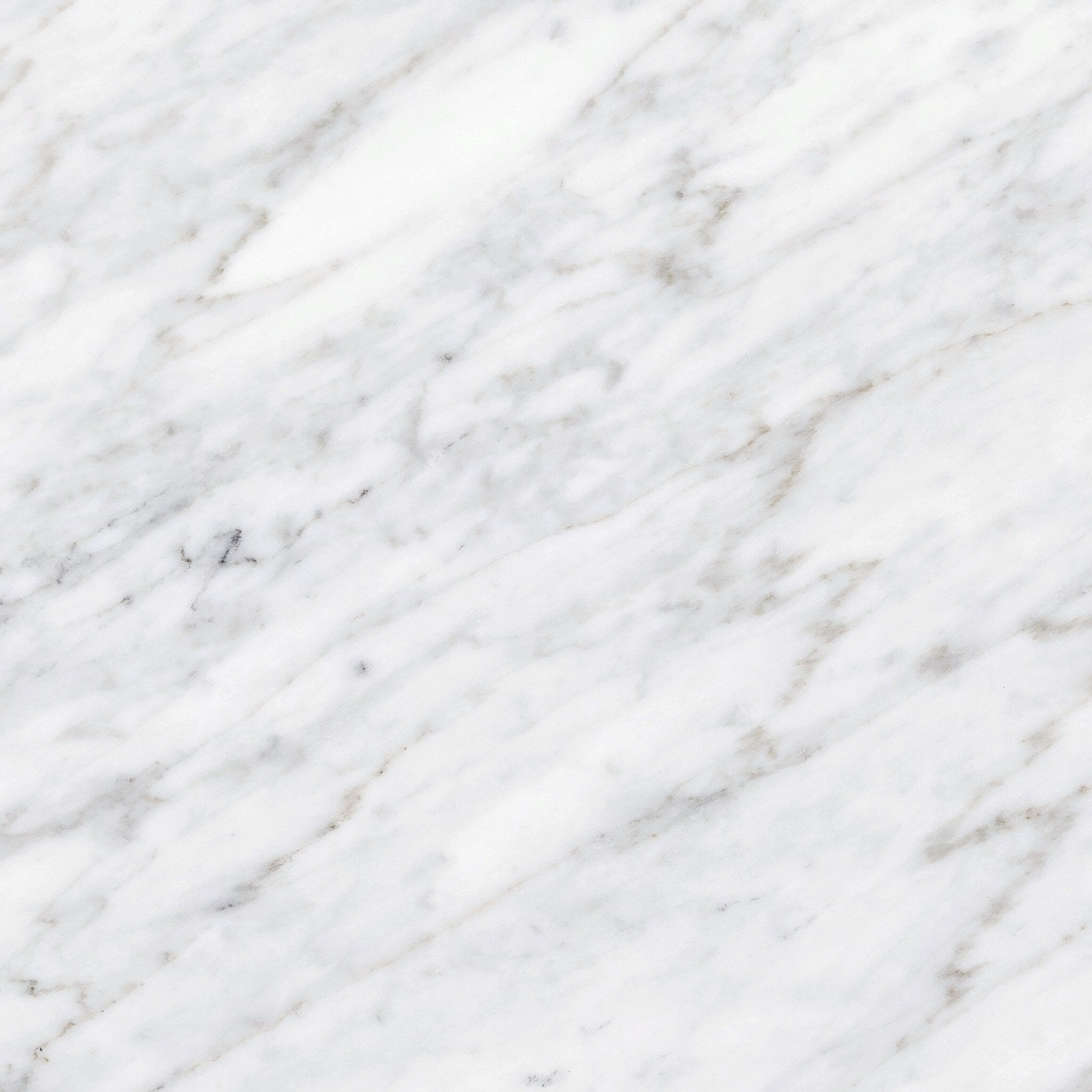 Close up of the marble top from the console table showing its color and veining. 