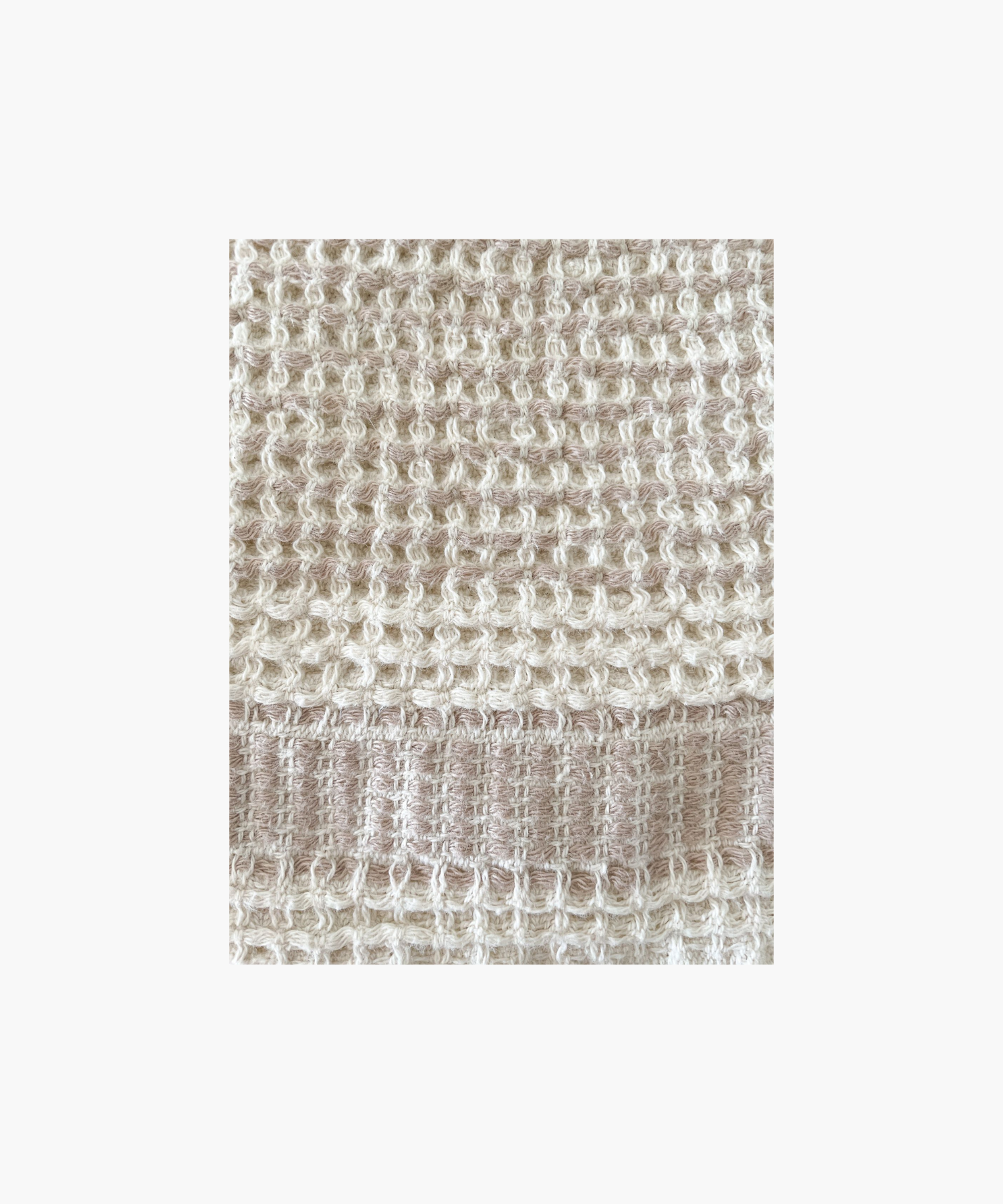 Waffle Striped Turkish Cotton Bath Towel